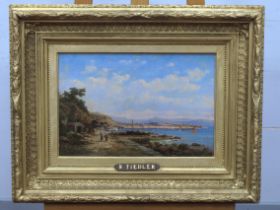 ATTRIBUTED TO BERNARD FIEDLER (1816-1904) Adriatic Coast, oil on canvas, signed lower left, bears