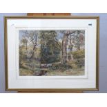 DAVID COX JUNIOR (1809-1885) Woodland Stream, pencil and watercolour, signed and dated 1866 lower