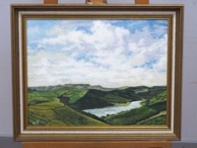 BILL KIRBY (Sheffield Artist, b.1934) *ARR Ladybower Reservoir, Derwent, oil on board, signed