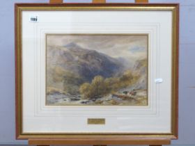 JOHN STEEPLE (1823-1887) A Welsh Stream, watercolour, signed and dated 1876 lower left, 23.5 x 33.