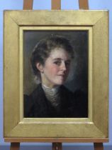 ENGLISH SCHOOL (Mid/Late XIX Century) Portrait of a Lady, head and shoulders, wearing a high