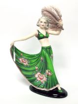 A Joseph Lorenzl (Austrian 1892-1950) for Goldscheider Art Deco Porcelain Figure of a Dancer,