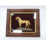 A Late XIX Century Gilt Metal Plaque of a Saddled Horse, purported to be the racehorse 'Park Top',