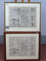 JOHN SPEEDE (1552-1629) Two maps of Derbyshire (Darbieshire), with an elaborate cartouche to include