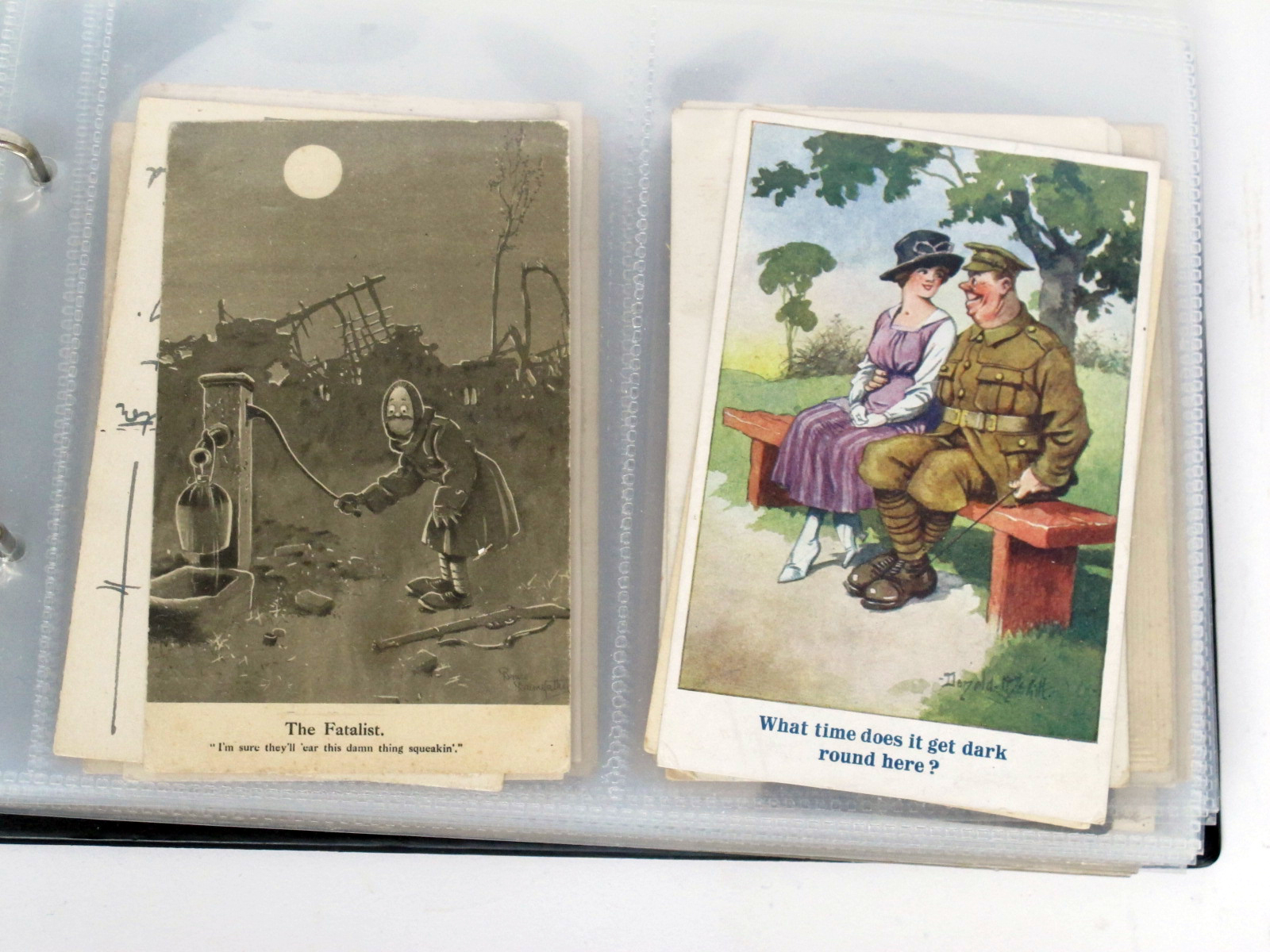 An Album of Early XX Century Picture Postcards of WWI Interest, to include: silks, poem cards,