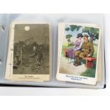 An Album of Early XX Century Picture Postcards of WWI Interest, to include: silks, poem cards,