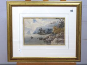 WILLIAM JAMES BODDY (1832-1911) Derwentwater, watercolour, signed and dated 1895 lower right, 21.5 x