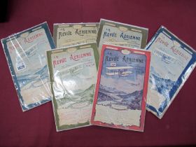 Six Magazines 'La Revue A'erienne', No's 6-10 and 12, dated 10 Janvier 1909 to 10 Avril 1909,