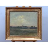 A LUNDSTEIN (Dutch, Early XX Century) Windmills in a Landscape, oil on canvas,signed lower left,