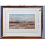 EDWARD TUCKER (1830-1909) Sheep in a Moorland Landscape, watercolour, signed lower left, 17.5 x