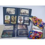 Two Early XX Century Picture Postcards Albums and Loose Cards, to include: children's, topographical