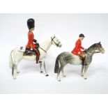 A Beswick Pottery Figure 'Duke of Edinburgh Mounted on Alamein Trooping the Colour 1957', printed