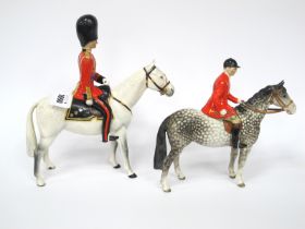 A Beswick Pottery Figure 'Duke of Edinburgh Mounted on Alamein Trooping the Colour 1957', printed
