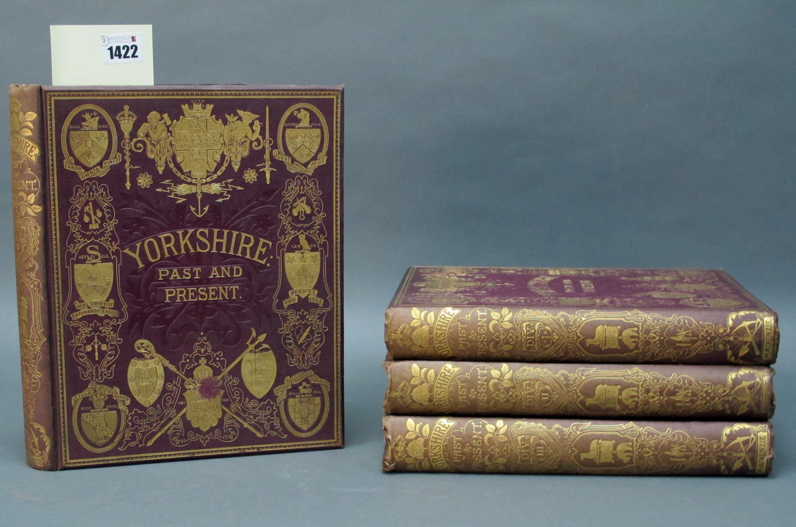 Baines [Thomas]: Yorkshire Past and Present, vols I - II, pub by William Mackenzie, 22 Paternoster