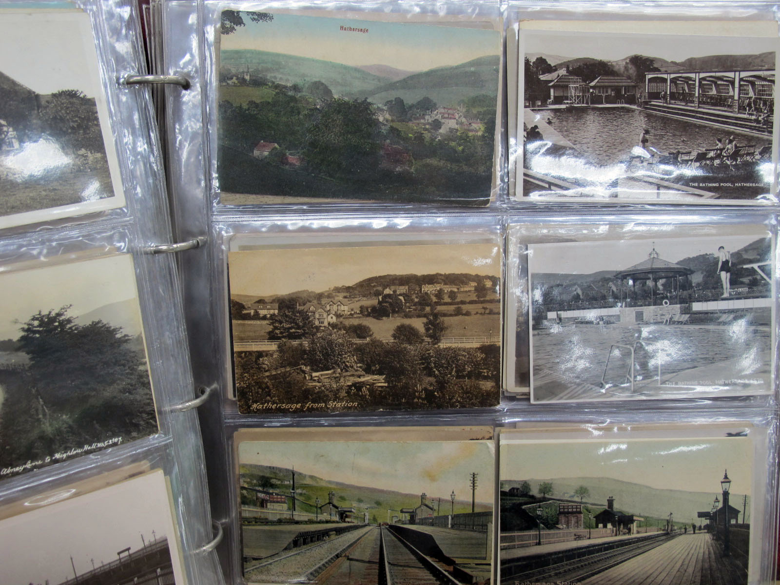 An Album of Early XX Century Picture Postcards of Derbyshire Interest, to include Hathersage, - Image 4 of 4