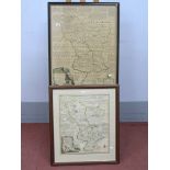 EMAN BOWEN (1694-1767) An Accurate Map of Derbyshire Divided in Hundreds, with vignette to lower