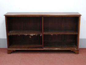 An Early XX Century Mahogany Open Bookcase, the top with a moulded edge, adjustable shelves on