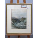 ALBERT POLLITT (1856-1926) Mountainous River Landscape, watercolour, signed and dated 1894 lower