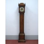 A Mid XX Century Walnut Grandmother Clock, by "Elliott, London", with silvered dial and Roman