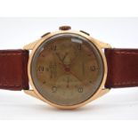 Wonder Watch Extra; A La Chaux De Fonds Chronograph Gent's Wristwatch, the signed dial with Arabic