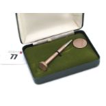 A Novelty Golf Tee Propelling Pencil and Hallmarked Silver Marker, (tee stamped "Sterling