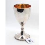 A Georgian Hallmarked Silver Goblet, (partial makers mark) London 1792, of plain tapering form (