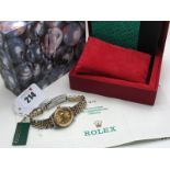 Rolex; A Bi-Metal Datejust Diamond Set Automatic Ladies Wristwatch, Ref: 79173, Seial No: K937164,