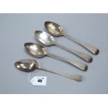 A Set of Four Victorian Hallmarked Silver Old English Pattern Table Spoons, George Adams, London