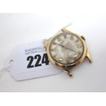 Rolex; A 1950's 9ct Gold Cased Gent's Wristwatch Head, (no strap) the faintly signed dial with