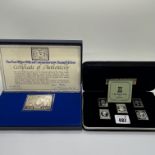 Danbury Mint 10p Silver Stamp Ingot, together with a Pobjoy Mint Sir Rowland Hill Silver ingot