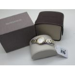 Baume & Mercier; A Modern 18ct Gold and Stainless Steel Riviera Ladies Wristwatch, Ref: 65507, the