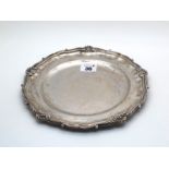 A Hallmarked Silver Plate, CJ Vander, London 1962, of antique style with gadrooned scroll border,