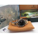 Rolex; A Bi-Metal Black Dial Submariner Automatic Gent's Wristwatch, Ref: 16803, Serial No: 9286415,