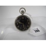 WWII British Military General Service Trade Pattern (G.S.T.P) Pocket Watch, marked on dial '