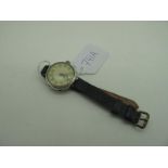 WWI Military Trench George Stockwell Wristwatch, with leather watch strap, silver case with London