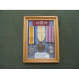 WWI Trio of Medals, including British War Medal, Victory Medal and Meritorious Service Medal,