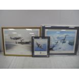 WWII RAF Framed Prints, including 'Memorial Flight' by Robert Taylor signed by Leonard Cheshire,