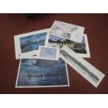 WWII RAf Bomber Command 'Dambusters', Themed Prints, some signed by aircrew (unverified)