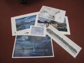 WWII RAf Bomber Command 'Dambusters', Themed Prints, some signed by aircrew (unverified)