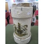 A Late XIX Century/Early XX Century Royal Navy Powder Monkey/Bucket,, Royal coat of arms, and