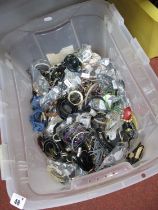 Assorted Costume Jewellery, including brooches, cordette bracelets, bangles, etc :- One Box [