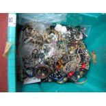 Assorted Costume Jewellery, including bangles, imitation pearls, bead necklaces, dress rings, etc :-