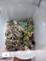 Assorted Costume Jewellery, including brooches, bead necklaces, bangles, etc :- One Box [746654]