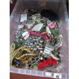 A Mixed Lot of Assorted Costume Jewellery, including Bulatti brooch (lacking pin), coral, polished