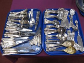 A Collection of Assorted Kings Pattern Plated Cutlery, including fish knives and forks, serving