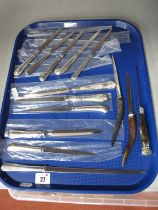 A Collection of Hallmarked Silver Handled and Other Letter Openers, including hallmarked silver