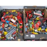 A Quantity of Playworn Diecast Model Vehicles by Matchbox, Dinky Toys, Lledo, Corgi, Lonestar and