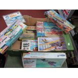 Nine Plastic Model Aircraft Kits by Monogram, Aurora, Frog, Hawk, UPC and Other, including Hawk 1/4"