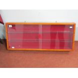 A Wooden Construction Glazed Wall Cabinet Suitable for Displaying Model Railway, Diecast Model