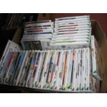 Approximately One Hundred Nintendo Wii Games, to include Just Dance, The Ant Bully, Guitar Hero 5,